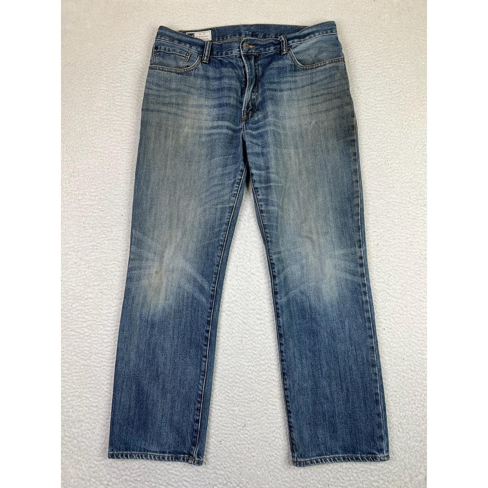 GAP Jeans Mens‎ 34x32 Blue Standard Straight Leg 5 Pocket Zip Fly Denim Classic